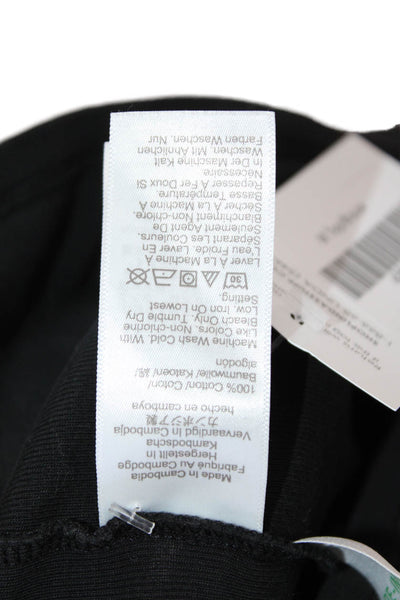 J Crew Women Basic Black T-Shirt Cotton Crew Neck Short Sleeve Size 2XL