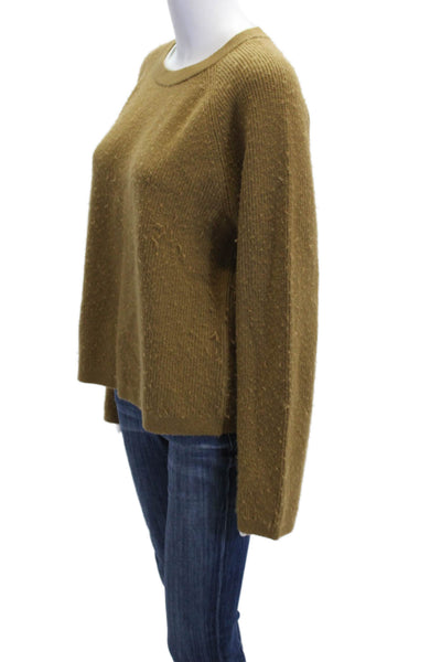 Vince Unisex Brown Wool Cashmere Pullover Sweater Size XL