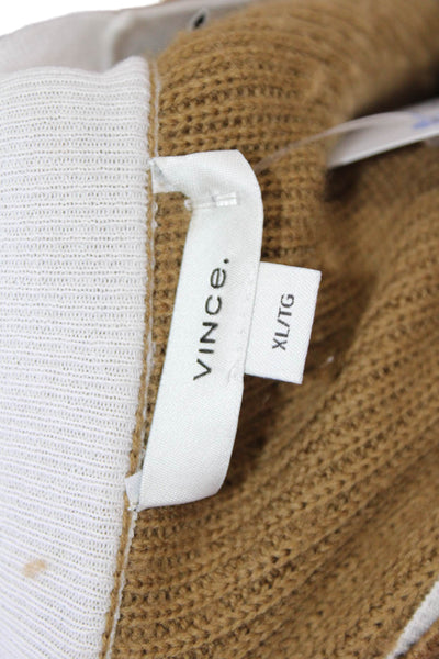 Vince Unisex Brown Wool Cashmere Pullover Sweater Size XL