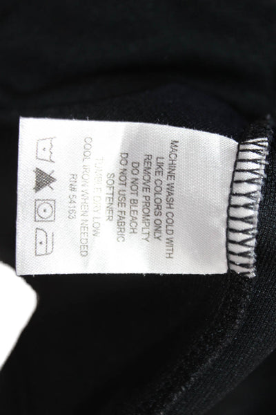 Calvin Klein Women Shirt Dress Black Collared Zip Knee Length Size L