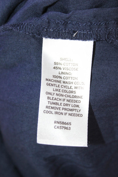 Caslon, Women Shift Dress Dark Blue Long Sleeve Bohemian Size L