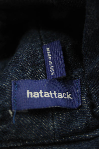 Hat Attack Womens Denim Pull On Bucket Hat Blue Cotton