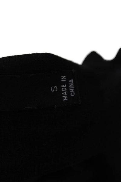Noir Women Sheath Dress Black Square Neck 3/4 Sleeve Knee Length Zip Size S