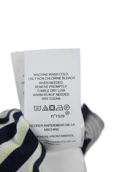 RLX Ralph Lauren Mens Polo Collared Striped Dark Blue Short Sleeve Size L