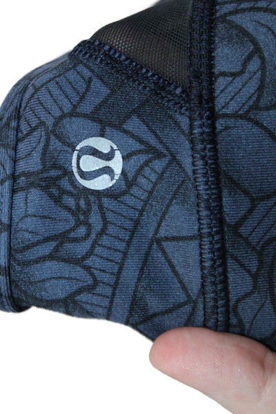 Lululemon Womens Floral Print Sports Navy Blue Black Size 6