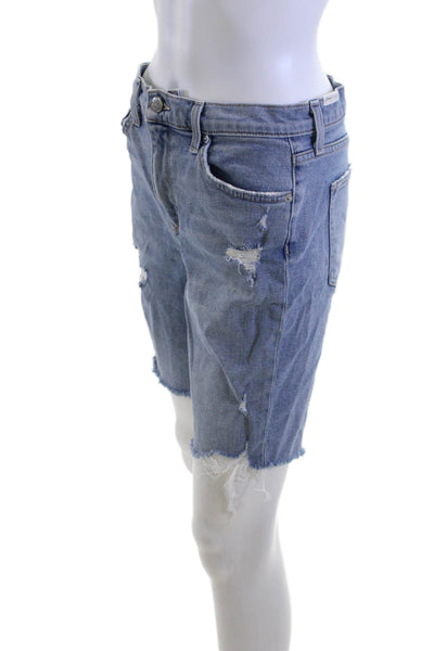 Lovers + Friends Unisex Bermuda Shorts Blue Cotton Size 27