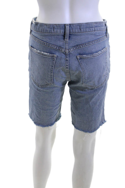 Lovers + Friends Unisex Bermuda Shorts Blue Cotton Size 27
