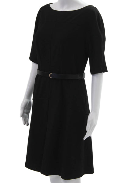 Donna Morgan Women A-Line Fit & Flare Black Dress Short Sleeve Size 10