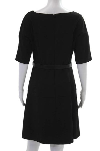 Donna Morgan Women A-Line Fit & Flare Black Dress Short Sleeve Size 10