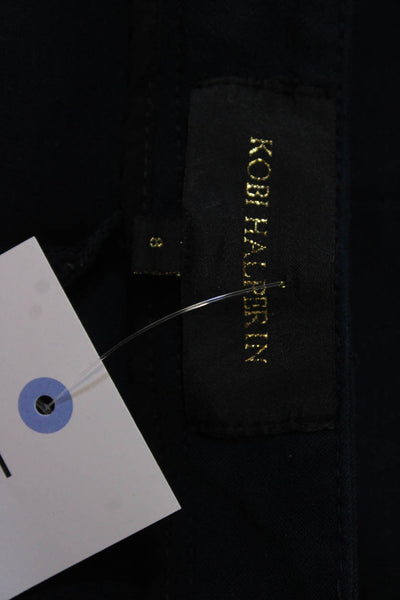Kobi Halperin, Womens, Cropped Ankle Dress Pants Dark Blue Rayon Blend Size 8