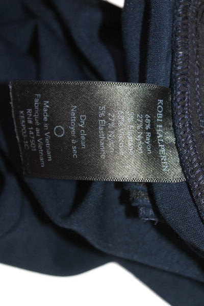 Kobi Halperin, Womens, Cropped Ankle Dress Pants Dark Blue Rayon Blend Size 8