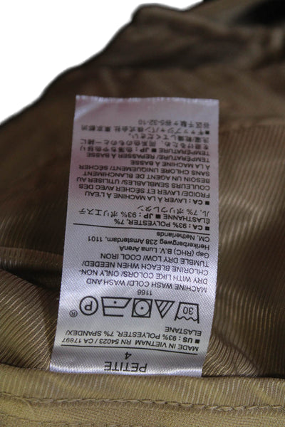 Banana Republic Women Khaki Dress Pants Beige Size 4 Petite