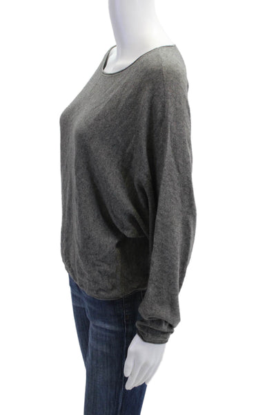 BCBGMAXAZRIA Women Gray Cashmere Pullover Long Sleeve Size 2XS
