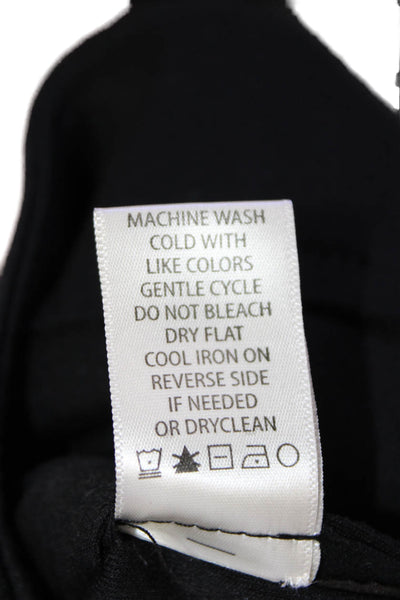 Max Studio Women Biker Jacket Black Zip Collared Size L