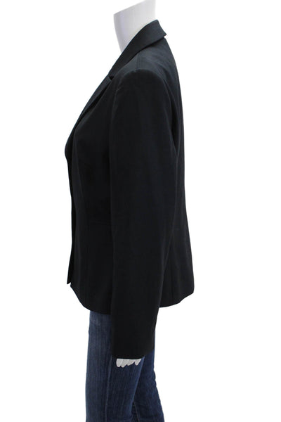 Calvin Klein Women Black Collared Button Classic Blazer Size 10