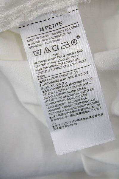 Banana Republic Womens White Button-Up Blouse Long Sleeve Petites Size M