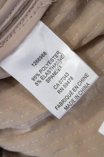 Rachel Zoe Womens Collared Button-Up Blouse Beige Long Sleeve Size M