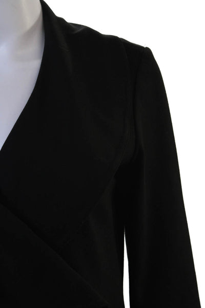Calvin Klein Womens Black V-Neck 3/4 Sleeve Blazer Size 2