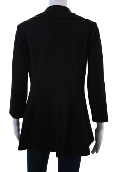 Calvin Klein Womens Black V-Neck 3/4 Sleeve Blazer Size 2