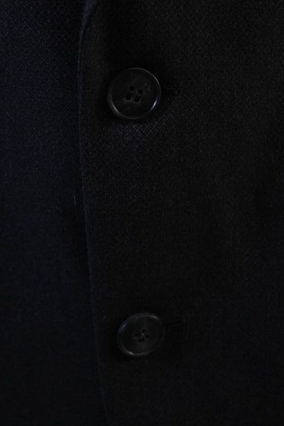 Pierre Cardin Paris Mens 2 Piece Black Wool Blend Button Suit Size 39