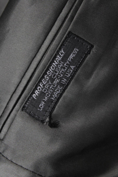 Pierre Cardin Paris Mens 2 Piece Black Wool Blend Button Suit Size 39