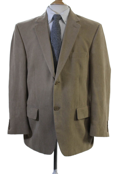 Alfani Men Brown Collared Button Blazer Size 42