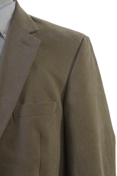Alfani Men Brown Collared Button Blazer Size 42