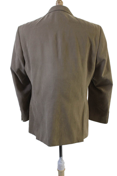 Alfani Men Brown Collared Button Blazer Size 42