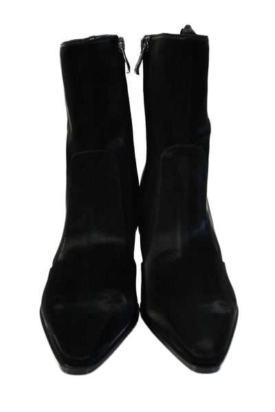 DKNY Womens Pointed Toe Zip Up Ankle Boots Black Size 6.5 Medium