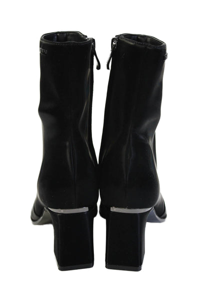DKNY Womens Pointed Toe Zip Up Ankle Boots Black Size 6.5 Medium