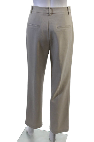 Meilleur Moment Womens Ankle Cropped Dress Pants Beige 100% Polyester Size 34