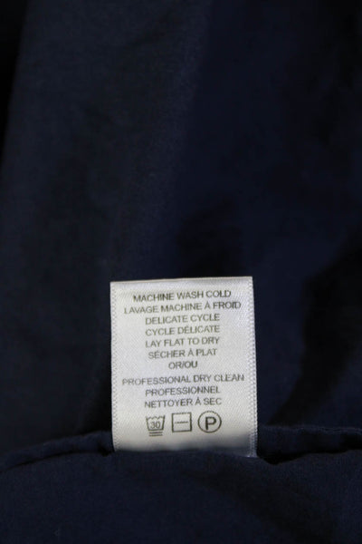 Frances Valentine Women Kaftan Dress Dark Blue VNeck 3/4 Sleeve Mid-Calf Size M