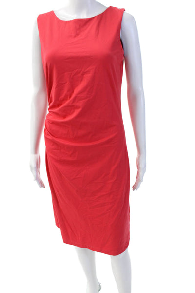 J. Mclaughlin Women Sheath Tank Dress Red Sleeveless Nylon Spandex Size M