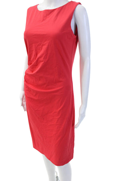 J. Mclaughlin Women Sheath Tank Dress Red Sleeveless Nylon Spandex Size M