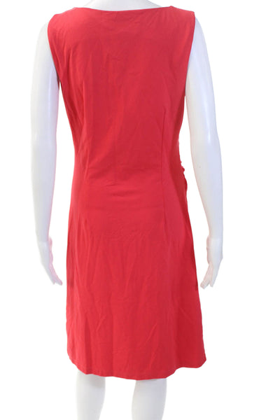 J. Mclaughlin Women Sheath Tank Dress Red Sleeveless Nylon Spandex Size M