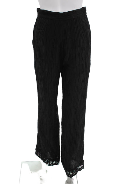 Sabina Musayev Women Bohemian Black Tencel Blend Pants Size XS