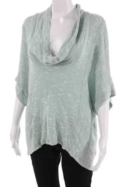 Splendid Womens Light Blue Pullover Sweater Short Sleeve Rayon Boho Size S