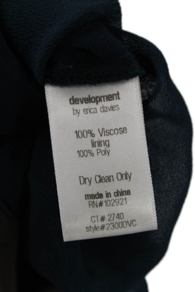 Development by Erica Davies Women Kimono Tunic Blouse Dark Blue Viscose Size S