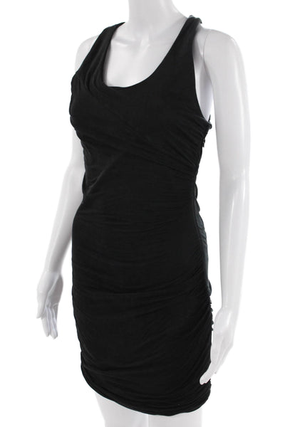 Rag & Bone Women Bodycon Tank Dress Black Sleeveless Midi Zip Size 2