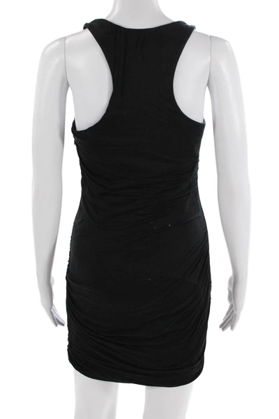 Rag & Bone Women Bodycon Tank Dress Black Sleeveless Midi Zip Size 2