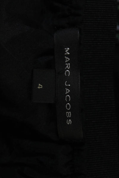 Marc Jacobs Women A-Line Peasant Skirt Black Geometric Size 4