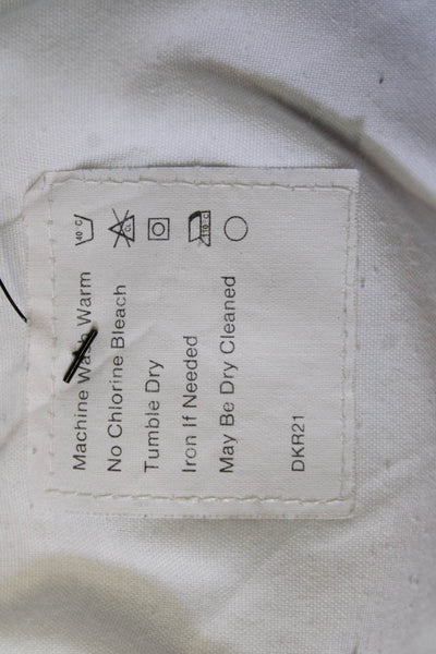 Dockers Women Cropped Pants Light Blue Cotton Blend Button 30in Size L