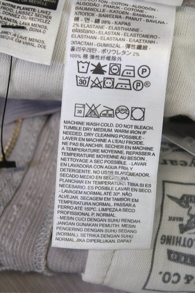Levis Unisex Gray 90s Mid-Rise Jeans Button Fly Cotton Stretch Size 30