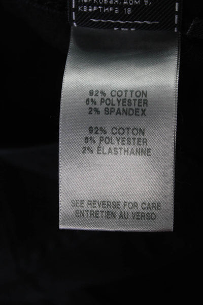 7 For All Mankind Women Cropped Jeans Black Mid-Rise Button Size 36