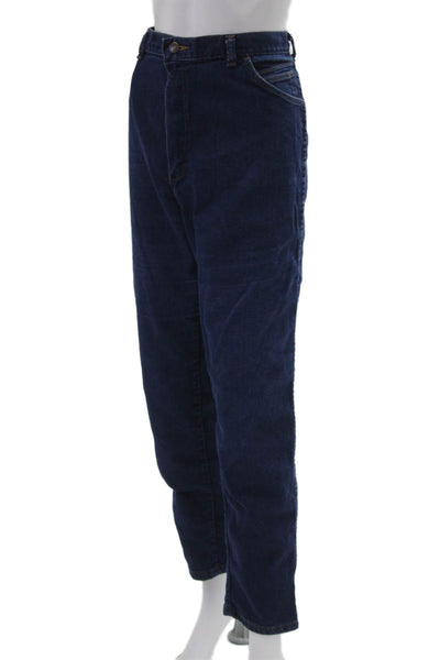 Wrangler Women Mom Tapered Jeans Dark Blue Button Mid Rise Size 18