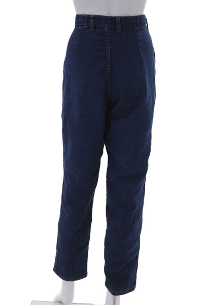 Wrangler Women Mom Tapered Jeans Dark Blue Button Mid Rise Size 18
