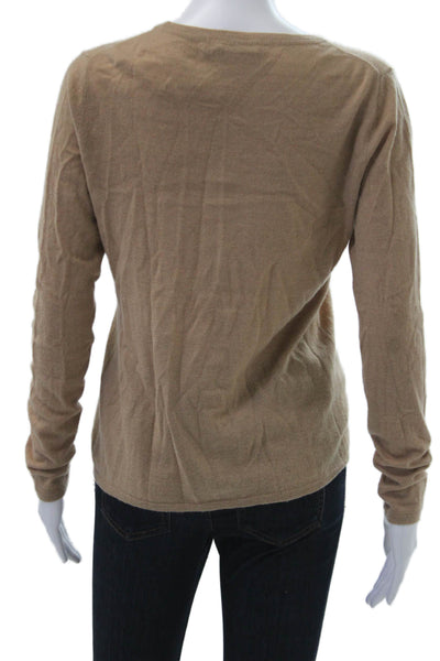 The Cashmere Project Womens Pullover Crewneck 100% Cashmere Beige Size M