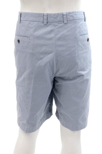 Brooks Brothers Men Bermuda Chino Shorts Light Blue Cotton Button Size 42