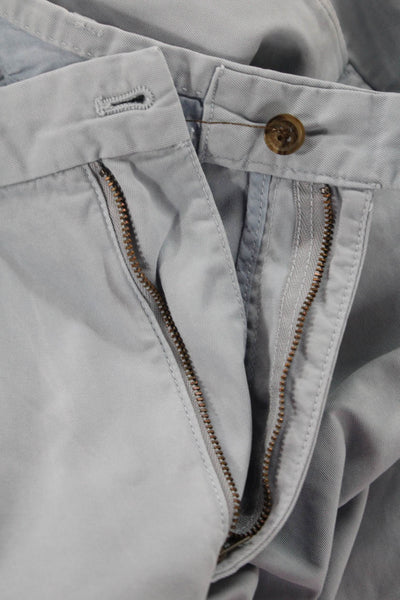 Brooks Brothers Men Bermuda Chino Shorts Light Blue Cotton Button Size 42
