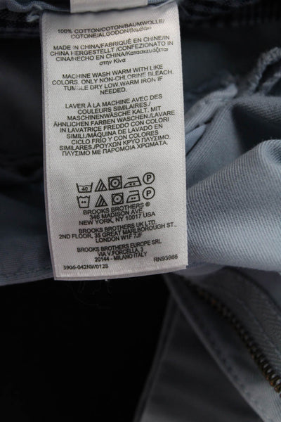 Brooks Brothers Men Bermuda Chino Shorts Light Blue Cotton Button Size 42